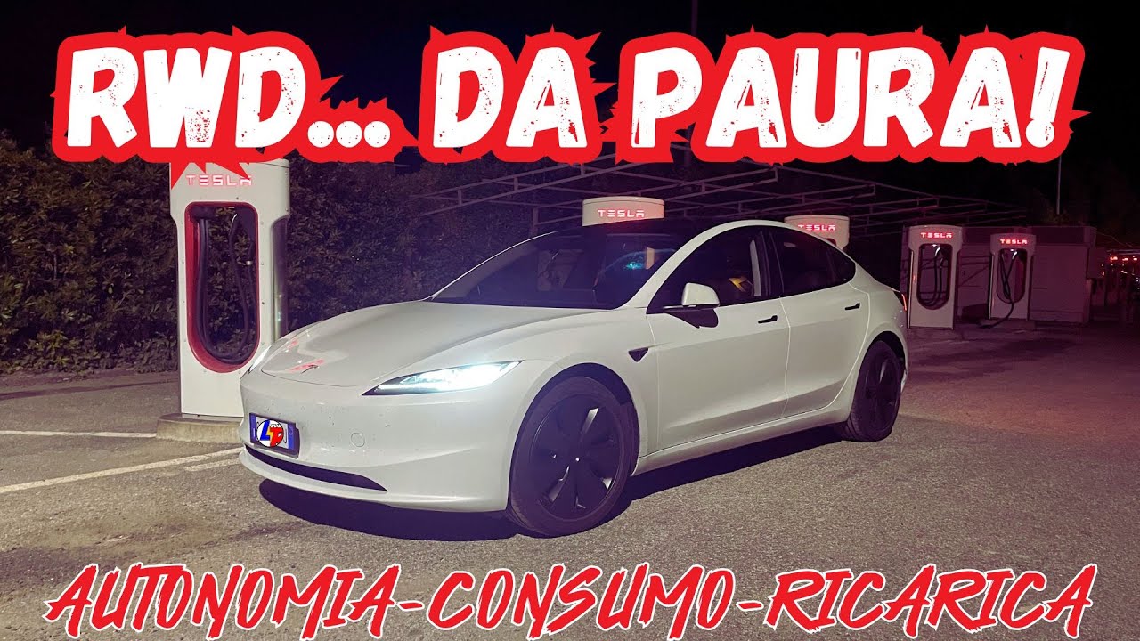 La Model 3 più economica di tutte al test dei 20 minuti! Autonomia e ricarica⚡️Lampi di Tesla