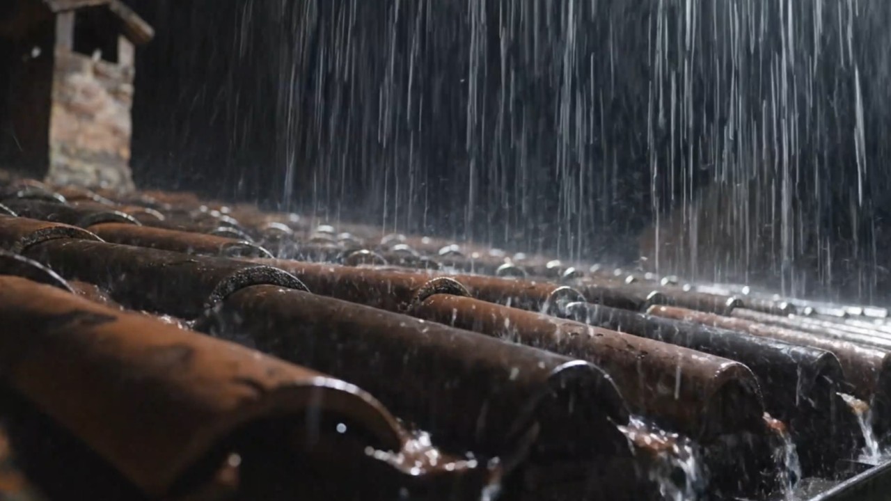 Heavy Rain on Metal Roof 24/7 | Instant Sleep with Night Rain & Thunder Sounds