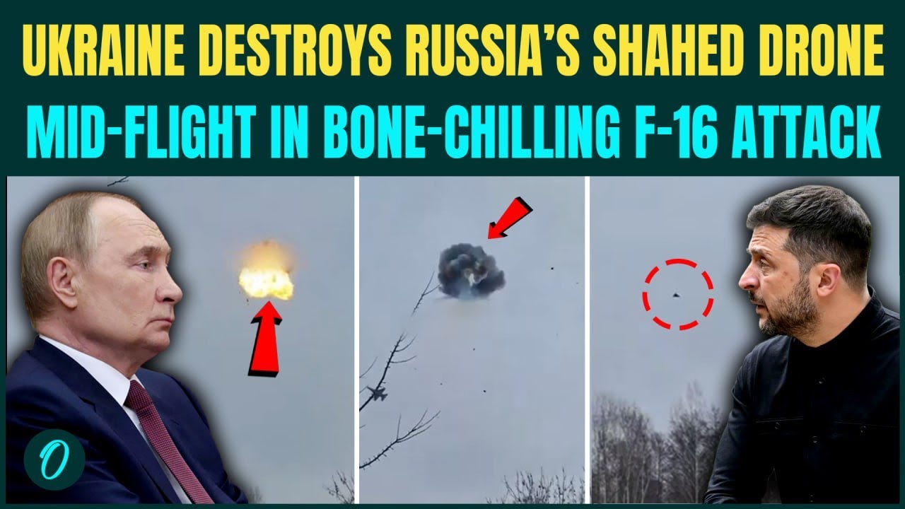 Putin HUMILIATED! Ukrainian F-16 DESTROYS Russia’s DEADLY Shahed Drone| Mid-Air Kill Caught on Cam