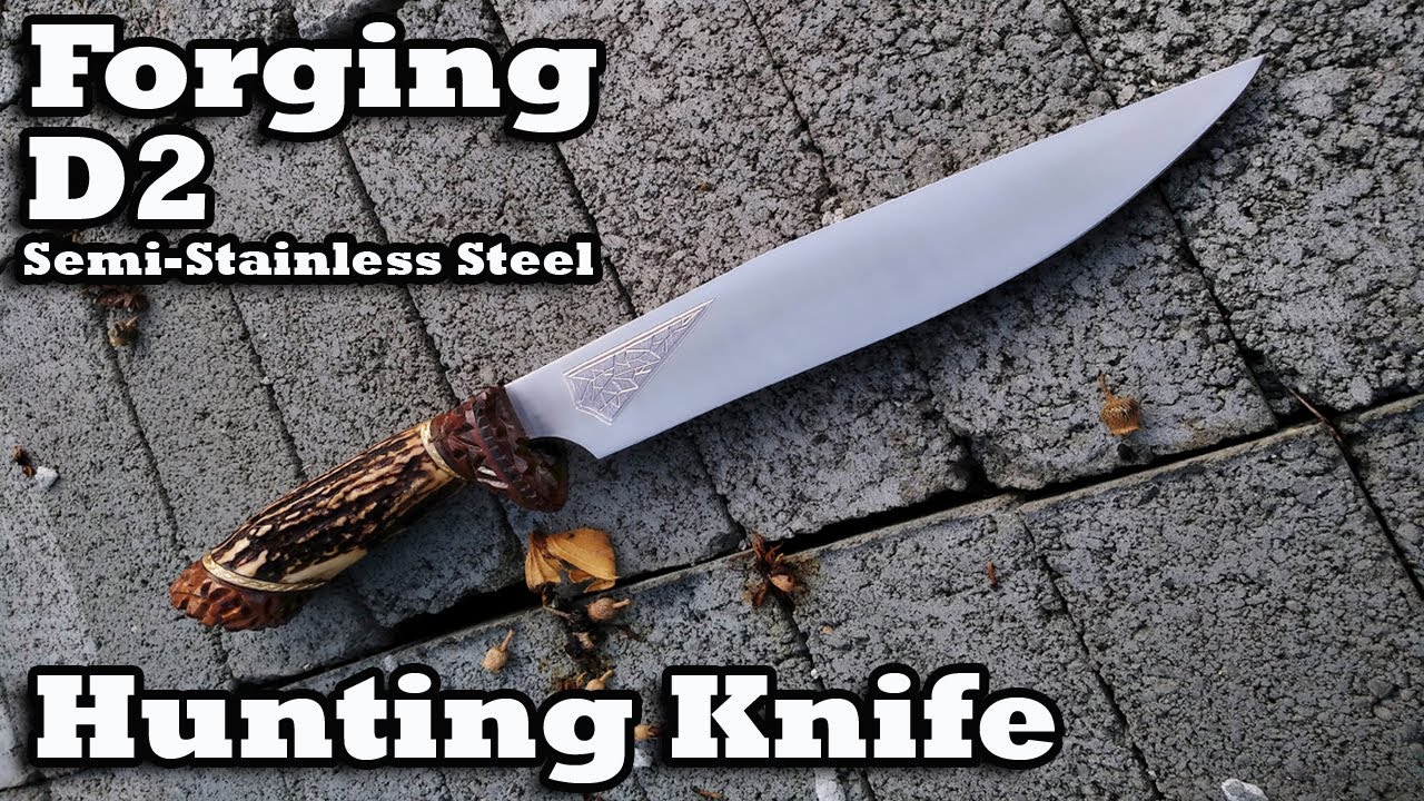 ♻️⚔️ (D2 Knife Part 1 ) Forging Hunting Knife | Antler Handle | Cara Buat Pisau untuk Masuk Hutan