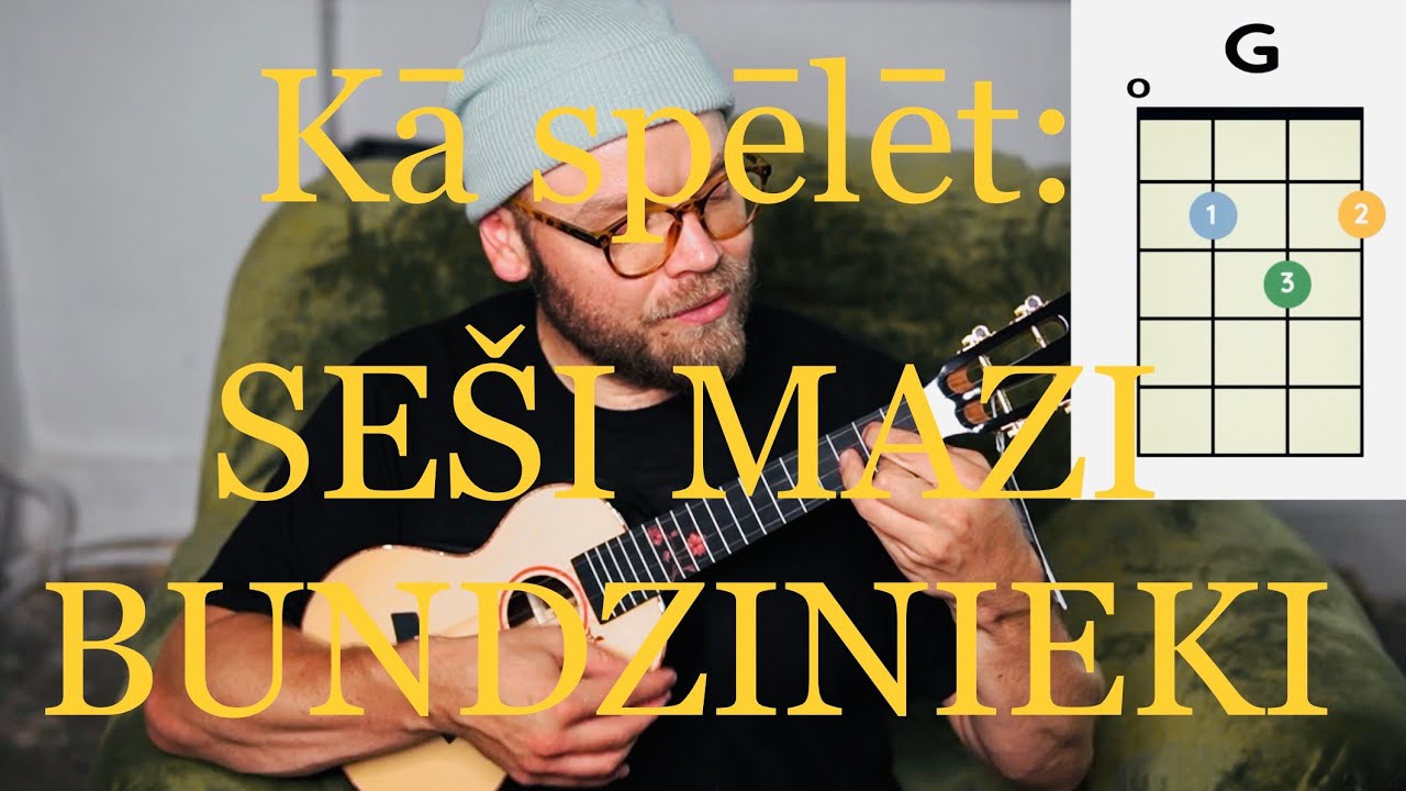 Kā spēlēt “Seši mazi bundzinieki” uz Ukuleles