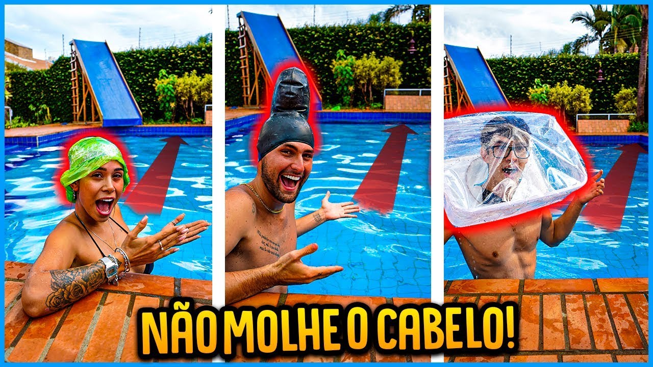 QUEM ATRAVESSAR A PISCINA SEM MOLHAR O CABELO GANHA!! ( VALE 5000R$ ) [ REZENDE EVIL ]