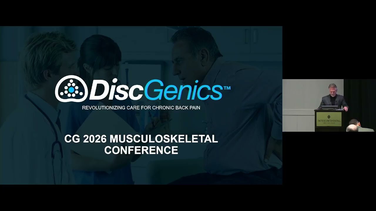 FDA-Approved Phase 3 Program Launch: IDCT (rebonuputemcel) | DiscGenics CEO at CG 2026