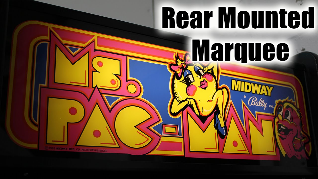 Arcade Marquee graphic applied from rear of panel