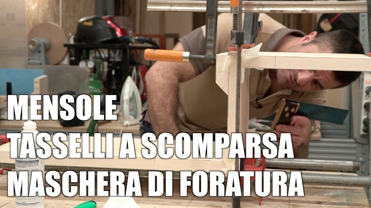 MENSOLE - TASSELLI A SCOMPARSA - MASCHERA DI FORATURA - VERNICIATURA A PORO APERTO -  FAI DA TE 😁