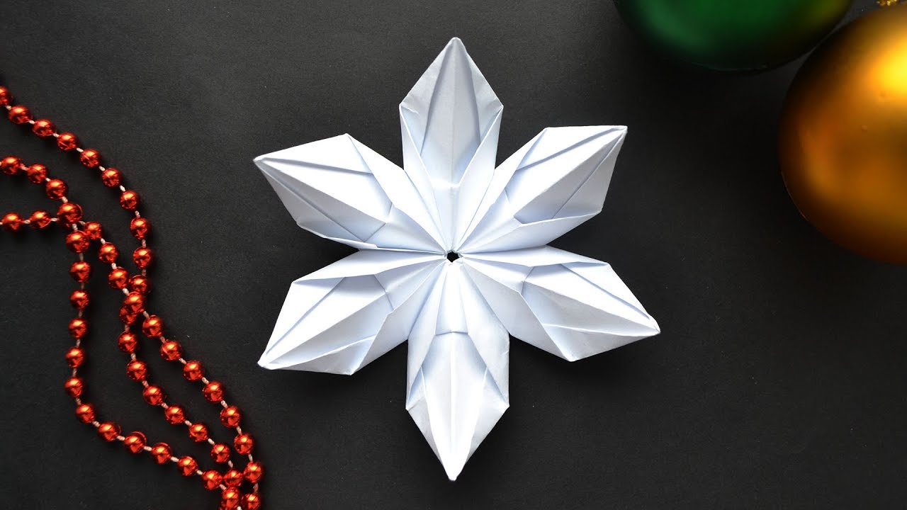Beautiful PAPER SNOWFLAKE | Christmas decoration | Modular Origami | Tutorial DIY