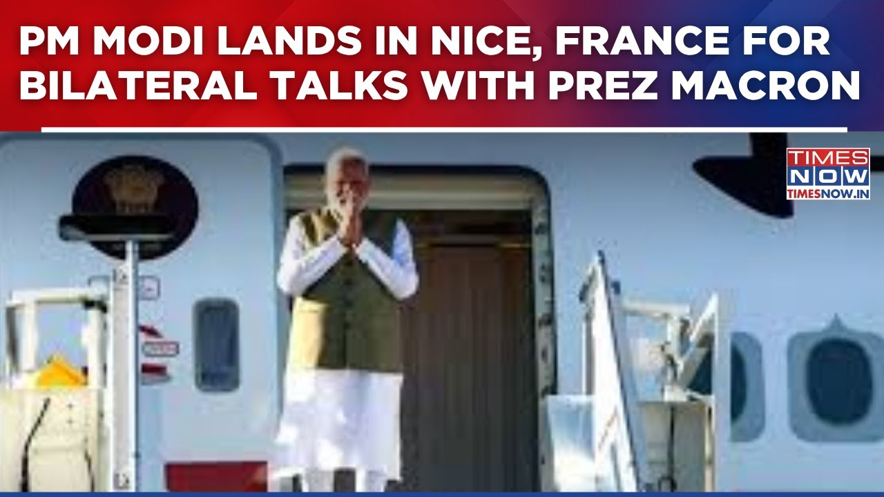 PM Modi Lands In Nice, France; Set For Bilateral Talks With President Macron On 14th June