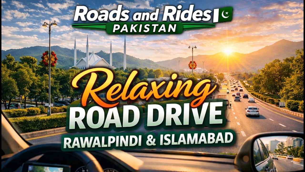Relaxing Road Drive Through Rawalpindi & Islamabad | Scenic City Drive