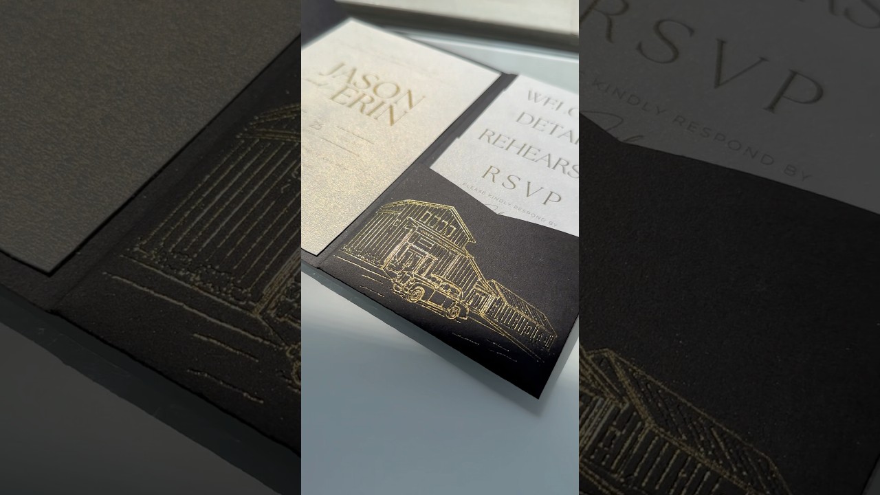 Foiling Invitations #playgroundai #diyinvitation #diybride #diywedding #cricutfoiling