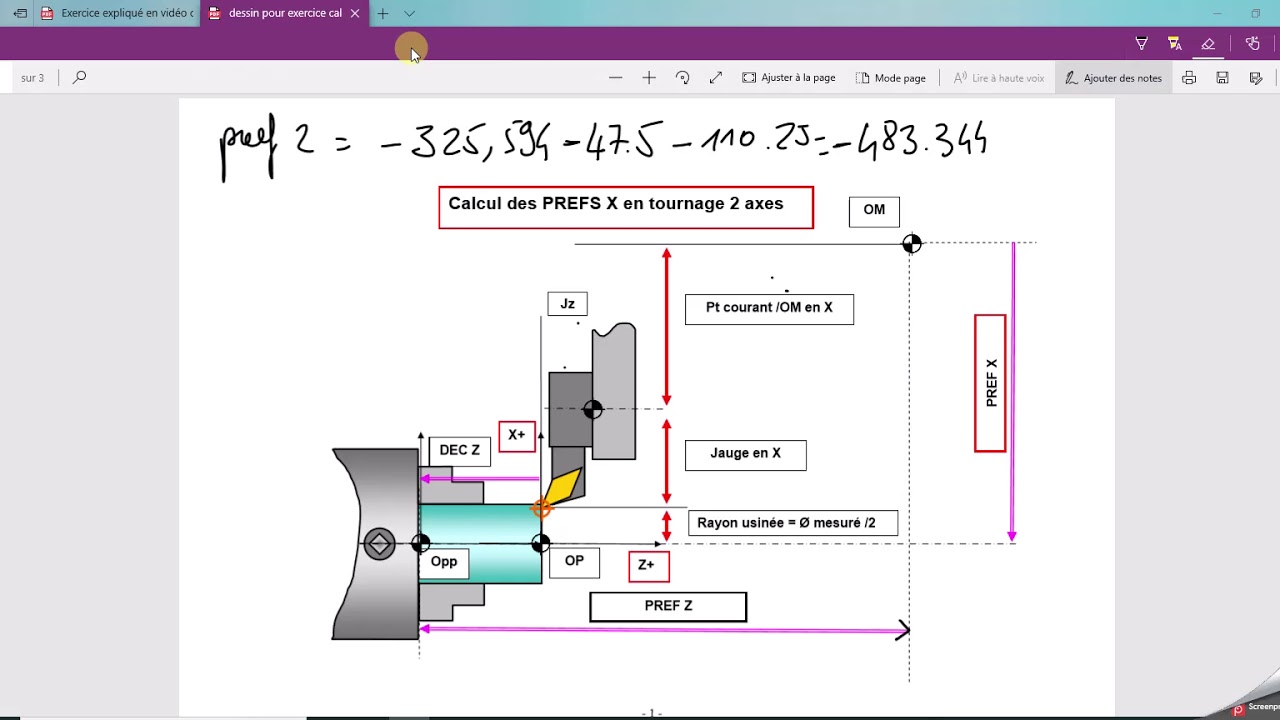Exercice calcul des PREFS