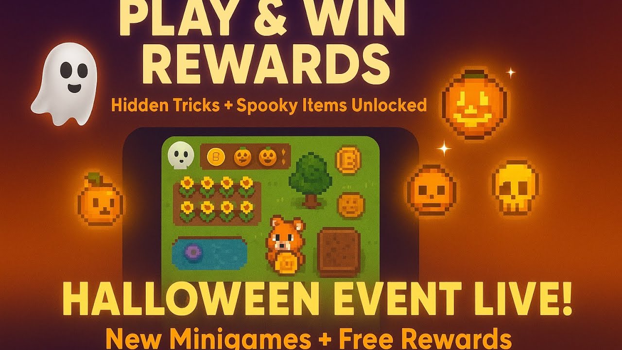Sunflower Land Halloween Event Explained | Full Guide to Minigame & Rewards 2025 #sunflowerland #BTC