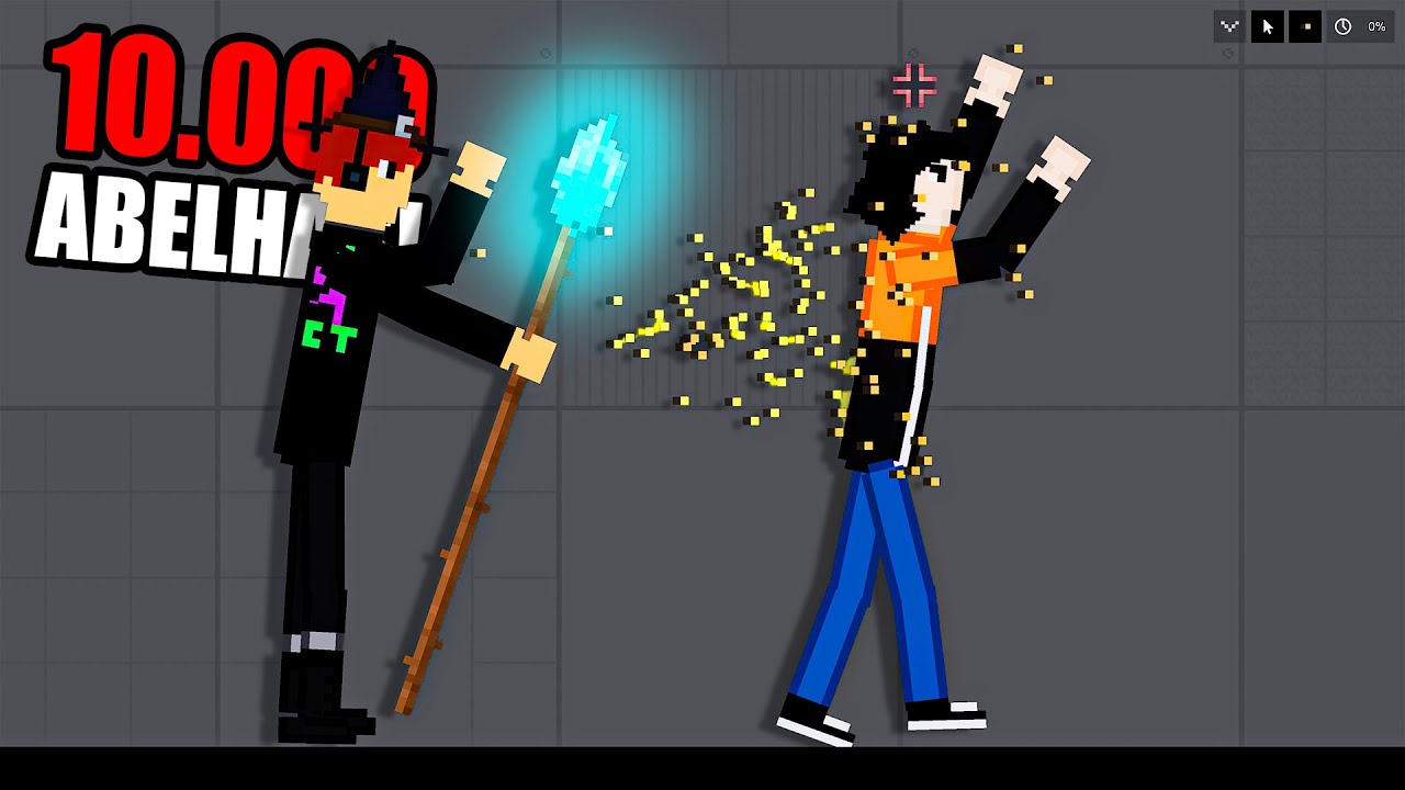 Como sobreviver a 10.000 Abelhas  no People Playground com Mods