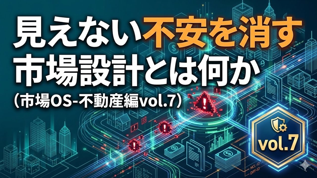 見えない不安を消す市場設計とは何か（市場OS-不動産編vol.7）