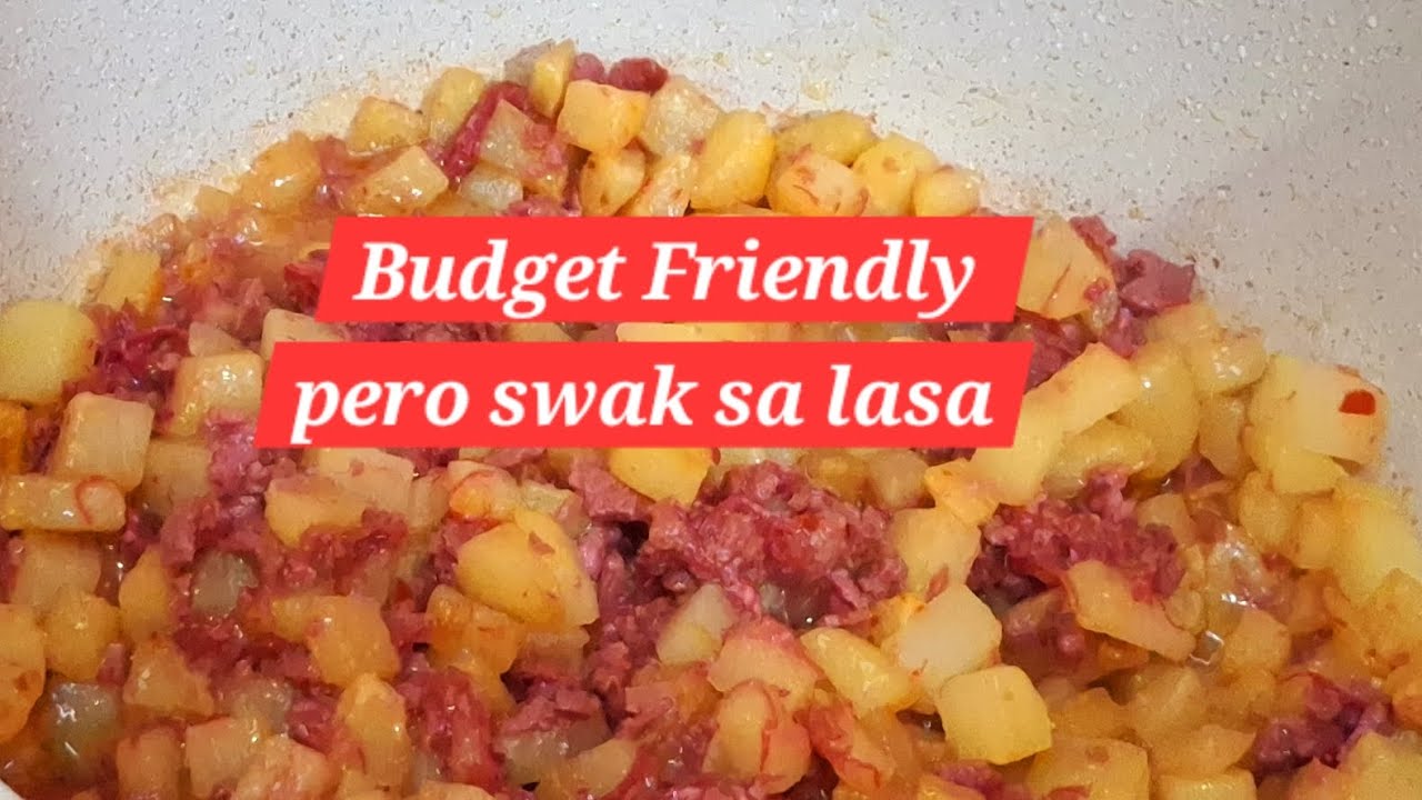 How to cook spicy potato with cornedbeef/Simple living with Laarni