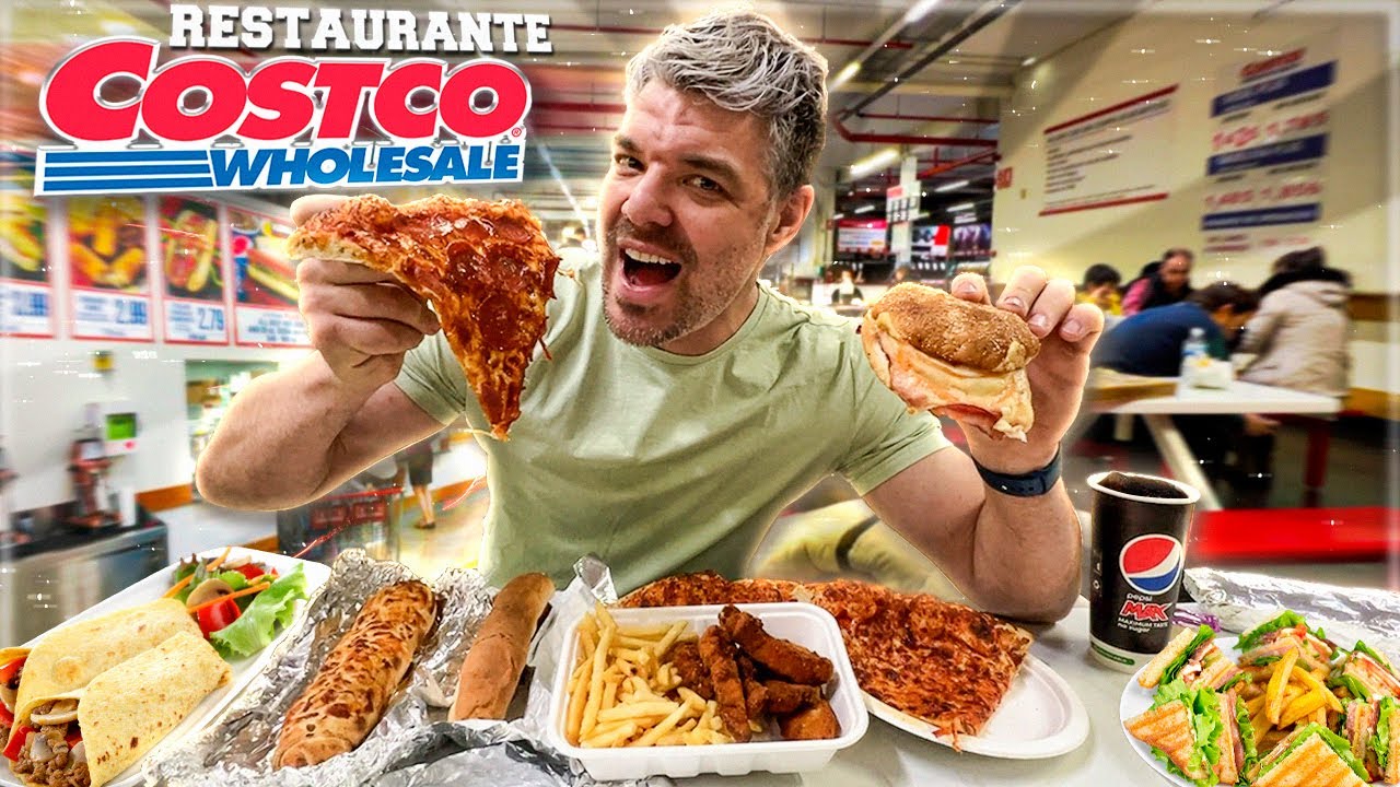 PROBANDO TODA la CARTA del RESTAURANTE COSTCO *EL FAMOSO SUPERMERCADO AMERICANO BARATO en ESPA&Ntilde;A*