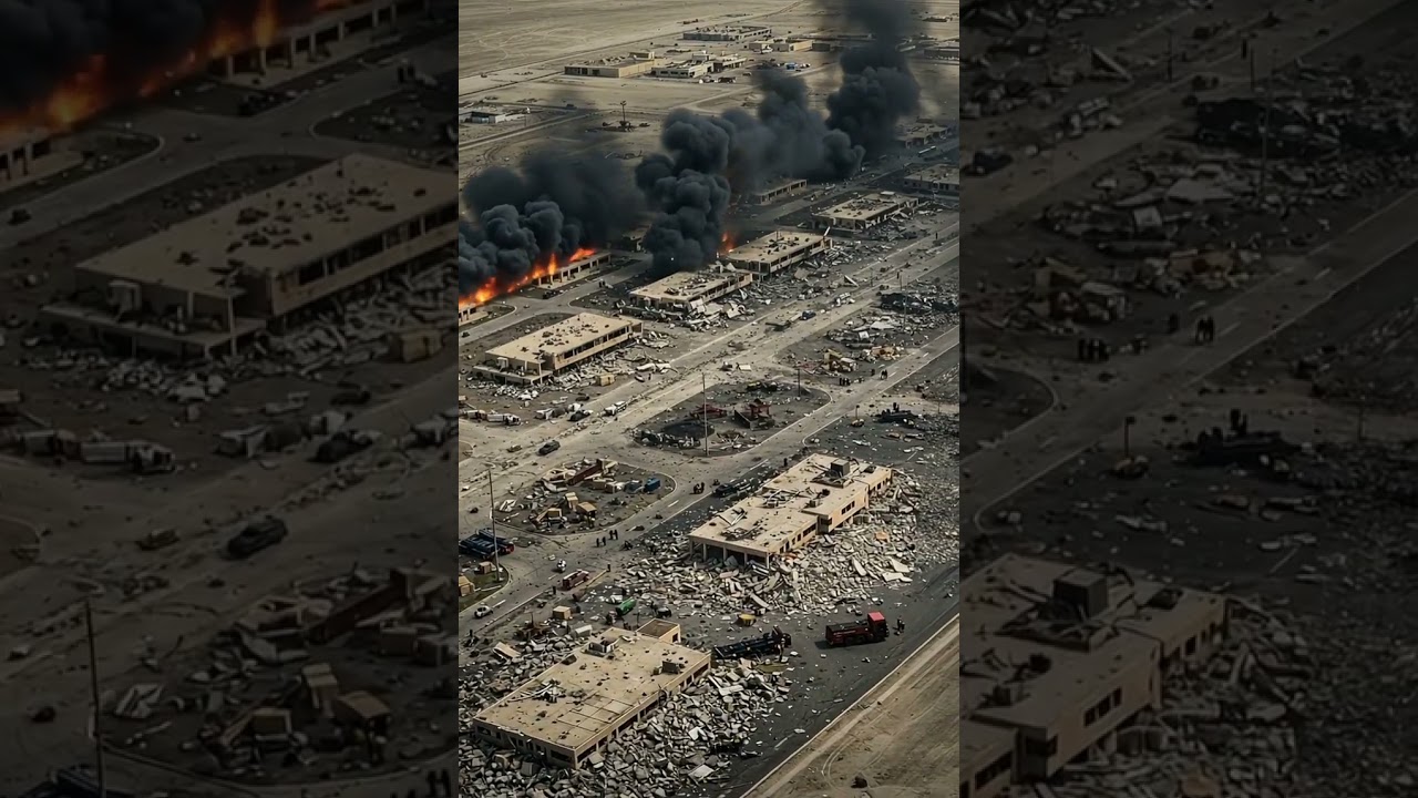 Real footage of US Base in Qatar 😱😱 #usbase #qatar #usarmy #iran #worldwar #tehran #missileattack