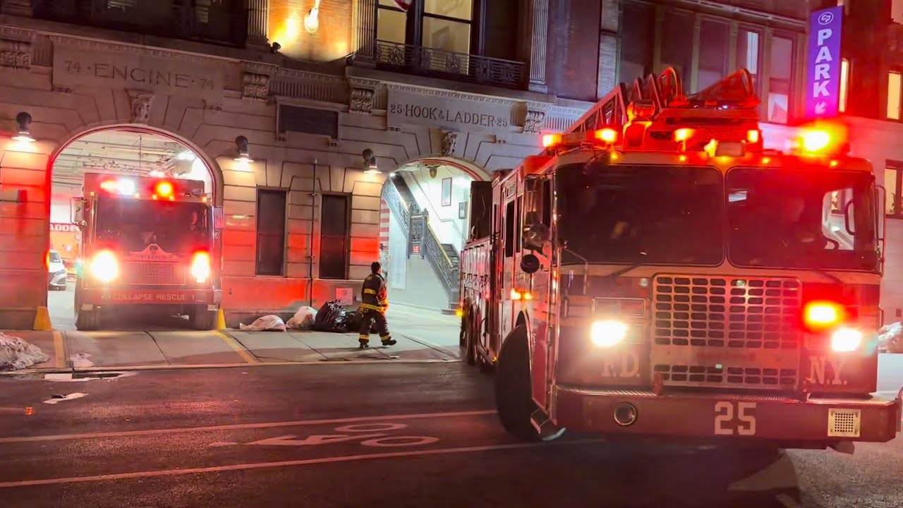 🌟 RARE CATCH EVERYONE GOES 🌟 FDNY Ladder 25 Rescue Collpase 1 Division 3 Responding Confined Space