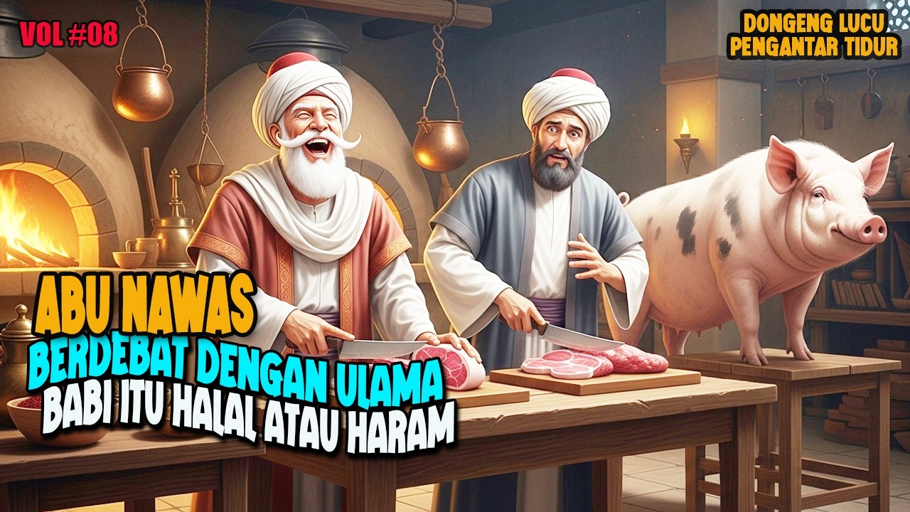 ABU NAWAS BERDEBAT DENGAN ULAMA APAKAH BABI ITU HALAL APA HARAM| DONGENG PENGANTAR TIDUR