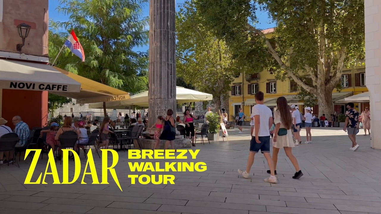 Breezy Walking Tour in Zadar, Croatia 4K 60fps
