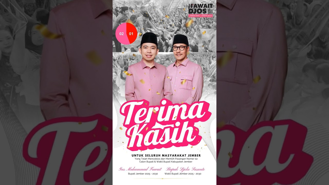 TERIMAKASIH UNTUK JEMBER BARU JEMBER MAJU