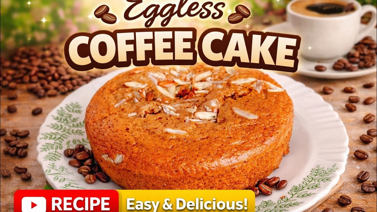 Eggless Coffee Cake Recipe | बिना अंडे का सॉफ्ट & स्पॉन्जी कॉफी केक | Easy Tea Time Cake Homecooking