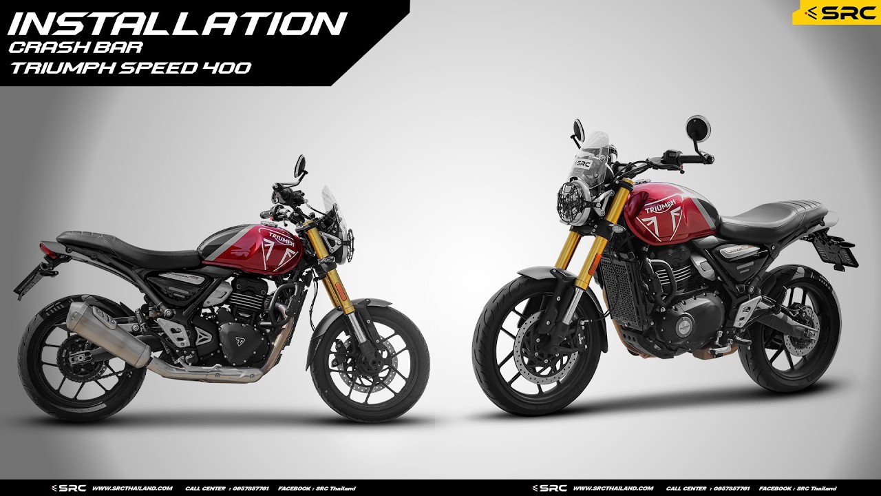 INSTALLTION CRASH BAR FULL SET FOR TRIUMPH SPEED 400 [SRC OFFICIAL]