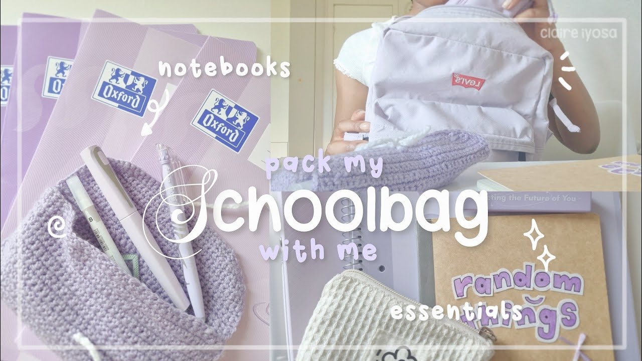 Pack my Schoolbag with me 📚 =͟͟  || Study Tracker, Pencilcase... 𐙚