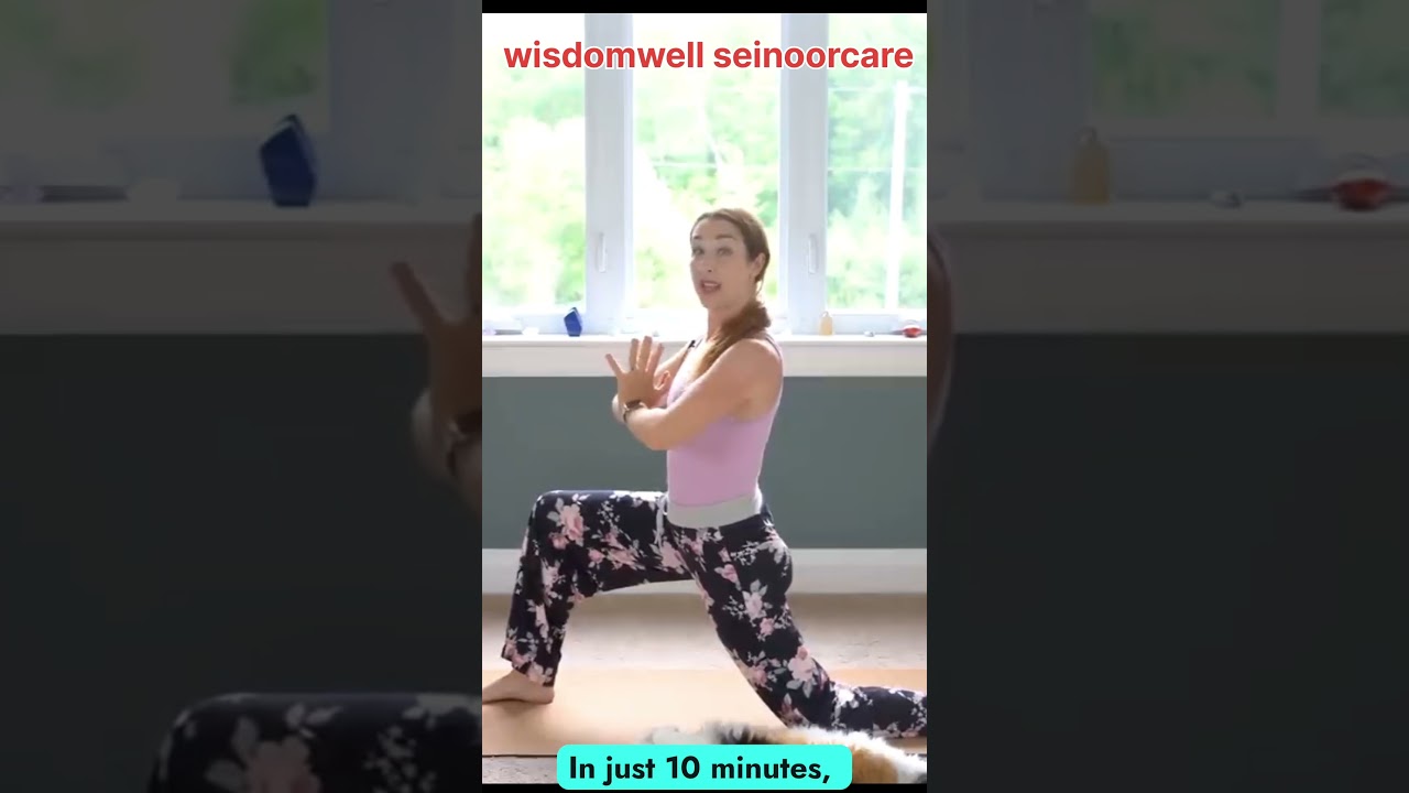 10-Min Yoga for Beginners Gentle & Simple Stretches for Seniors WisdomWell SeniorCare#ytshorts#usa