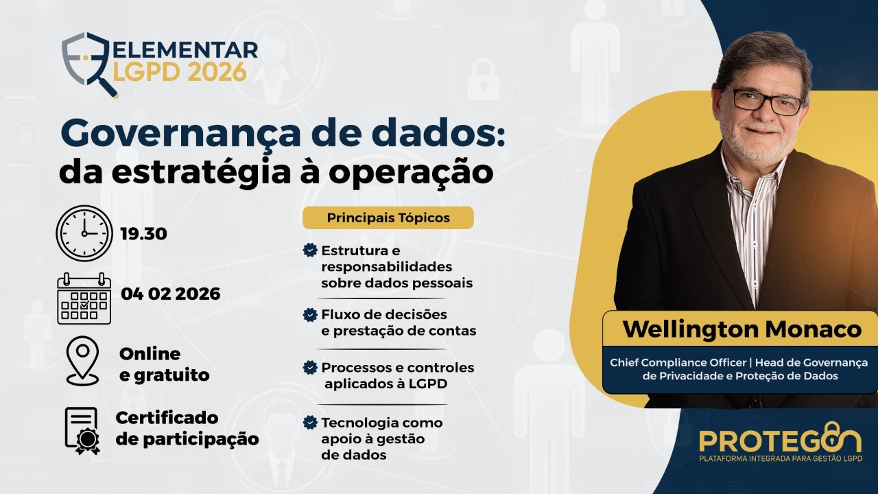 Elementar LGPD 2026: Governança de dados: da estratégia à operação