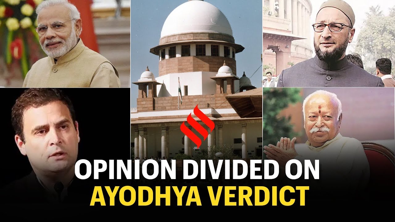 #AyodhyaVerdict: Owaisi, RSS, Congress and BJP Give First Reactions on SC Verdict