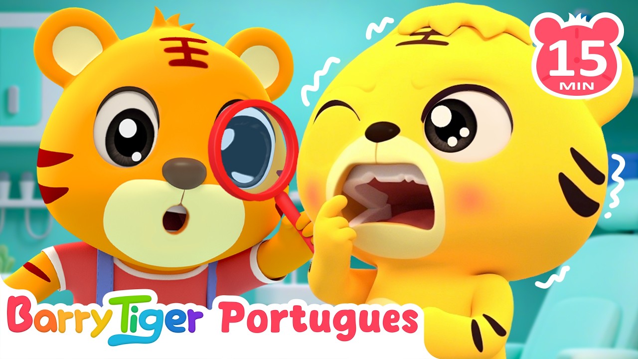 🦷Dentista Divertido: Canções Infantis para Crianças🎶 | Canções Infantis | BarryTiger em Português