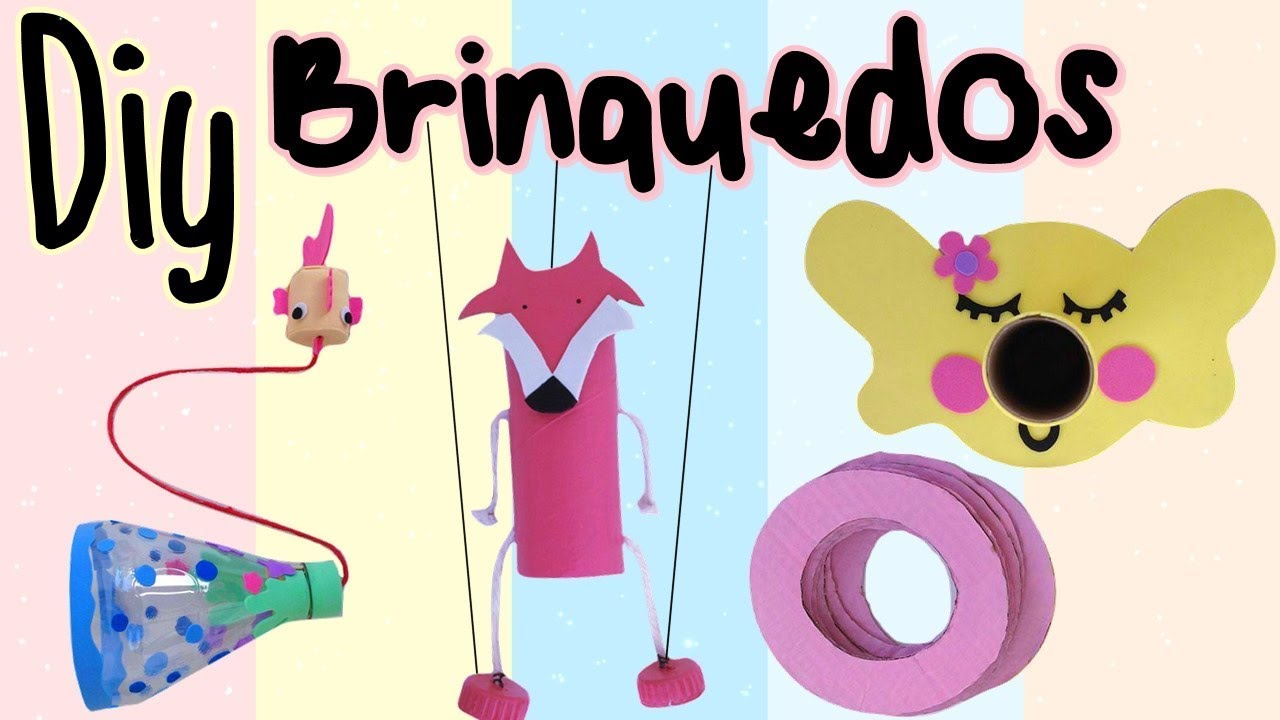 Diy dia das crianças: brinquedos feitos com material reciclado