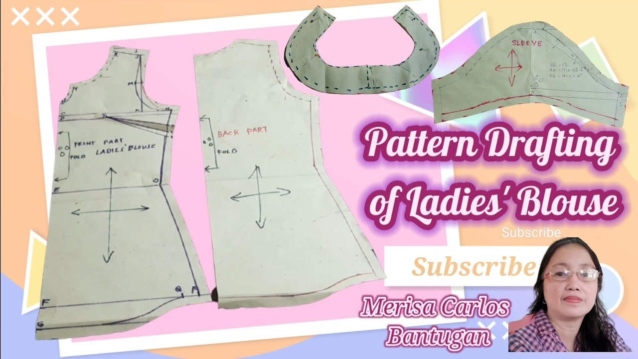 Pattern Drafting of Ladies' Blouse #manipulated&finalpattern
