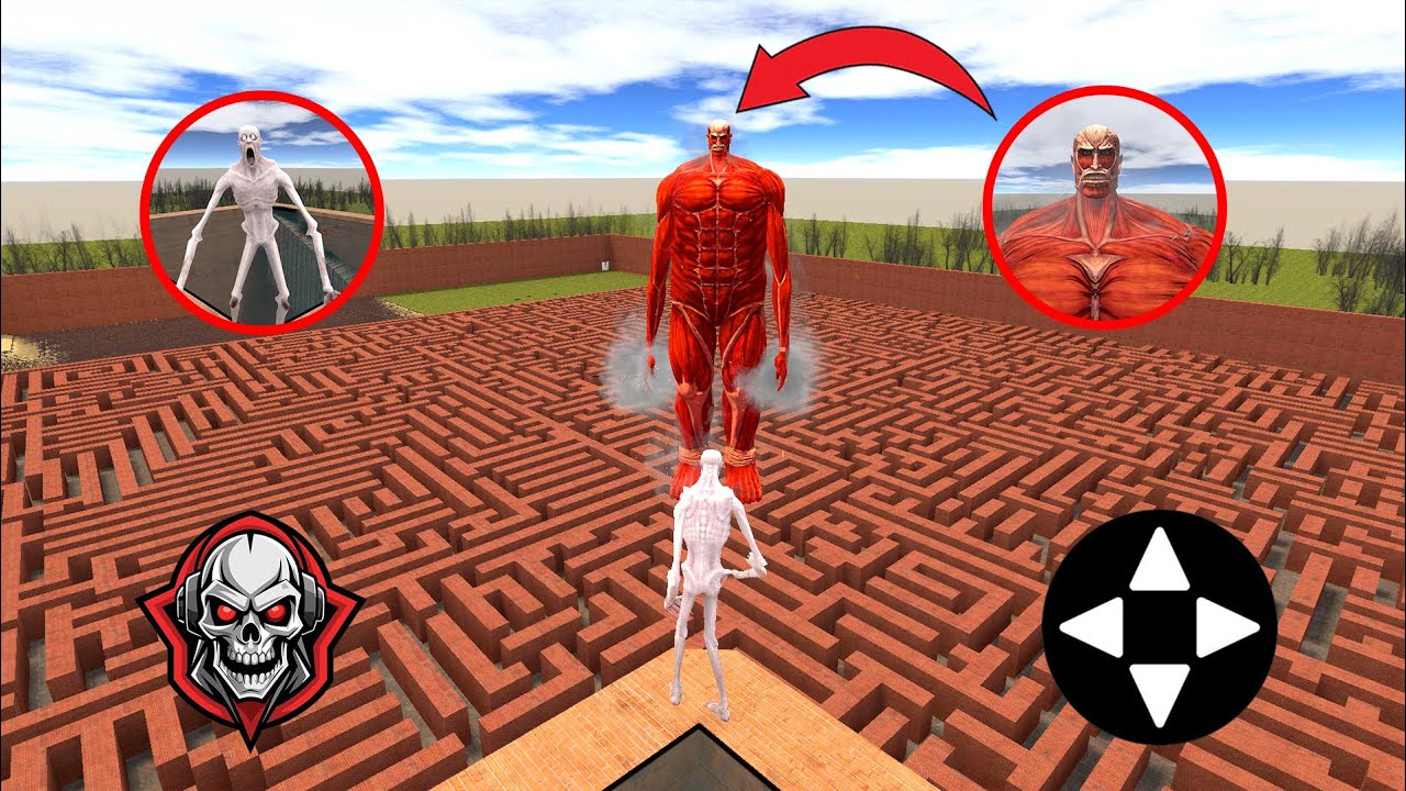 SCP 096  vs GIANT TITAN in the Ultimate Maze Showdown! Garry’s Mod