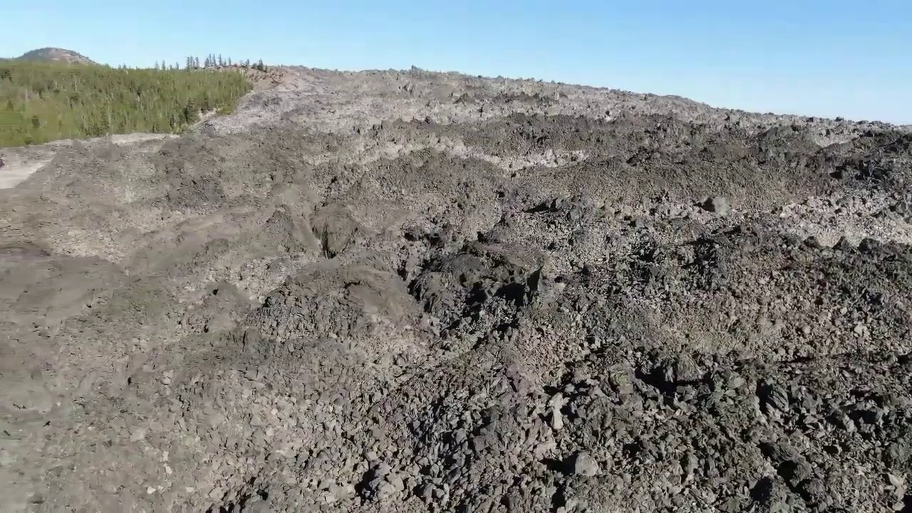 Glass mountain, lava flow, in northern California.