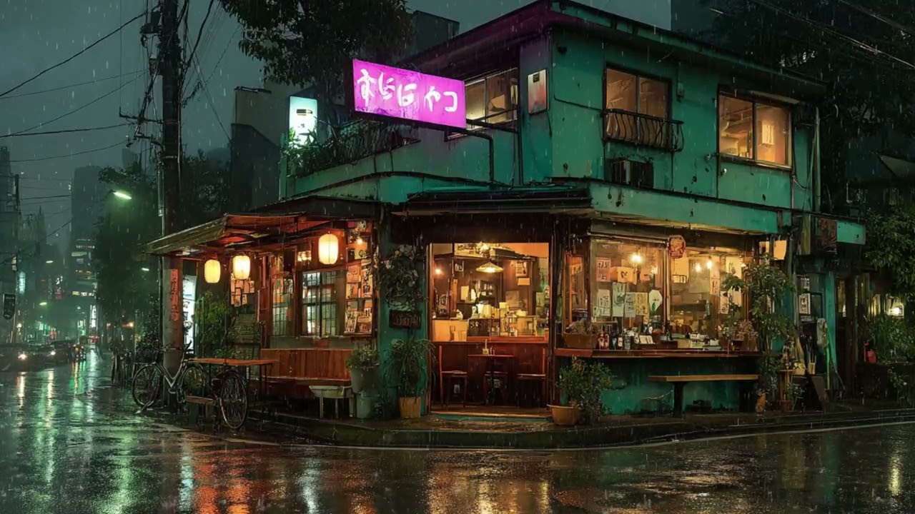 Echoes of Old Kyoto | Rainy Evening Streets | Chill Japanese City Lofi