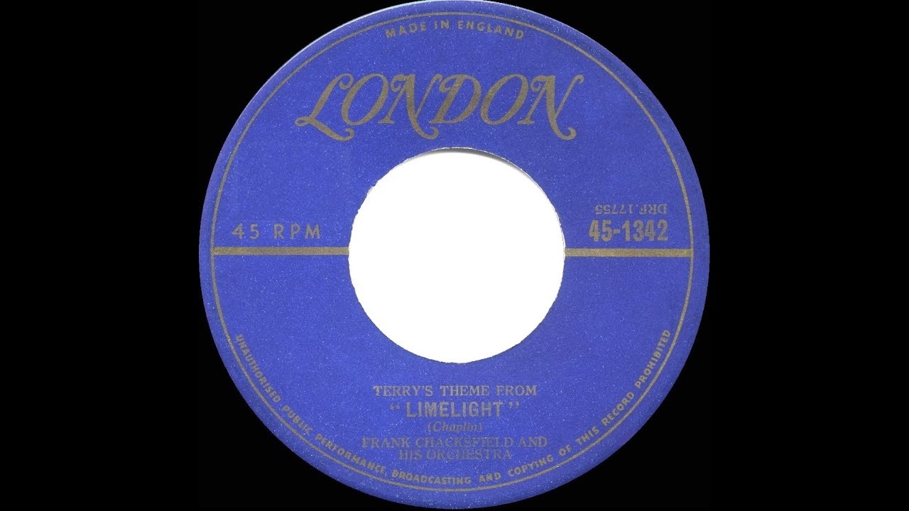 1953 HITS ARCHIVE: Terry&rsquo;s Theme from &ldquo;Limelight&rdquo; - Frank Chacksfield (his original version)