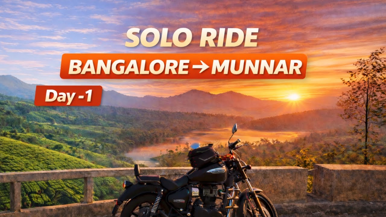 Bangalore to Munnar Solo Bike Ride 🌿 | New Year Ride Begins | Day 1