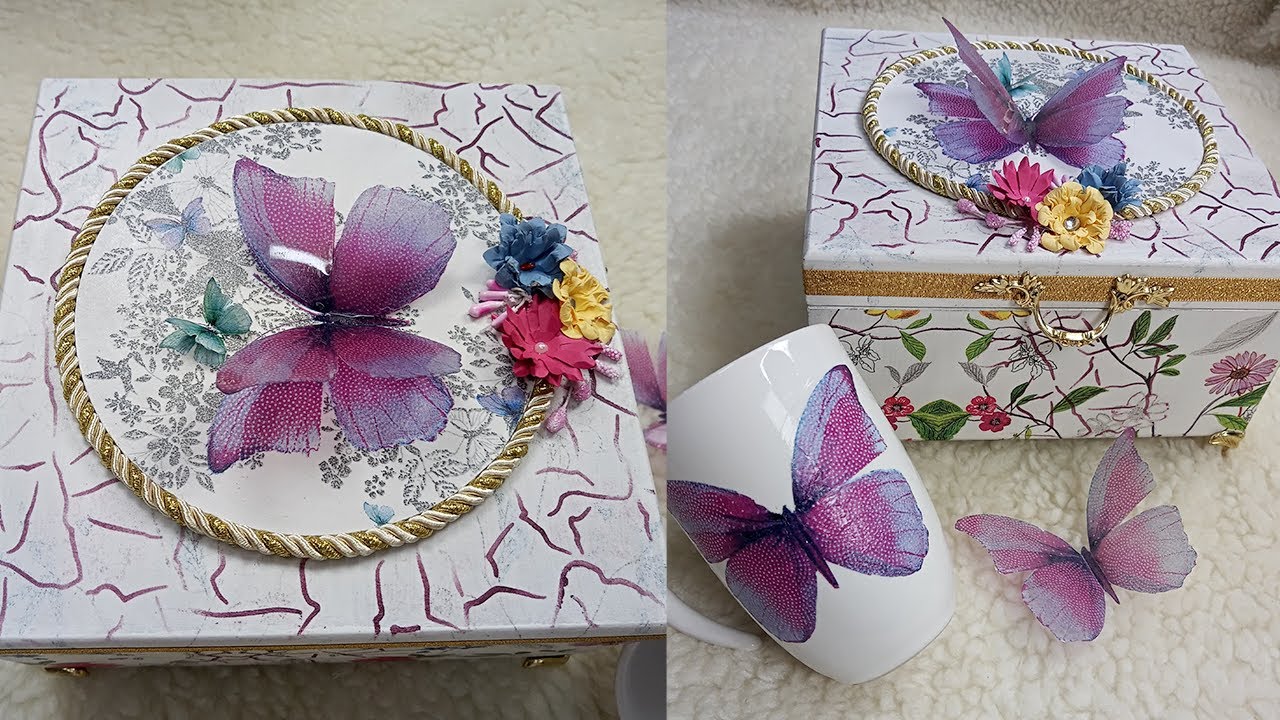 Decoupage com Guardanapo e acetato