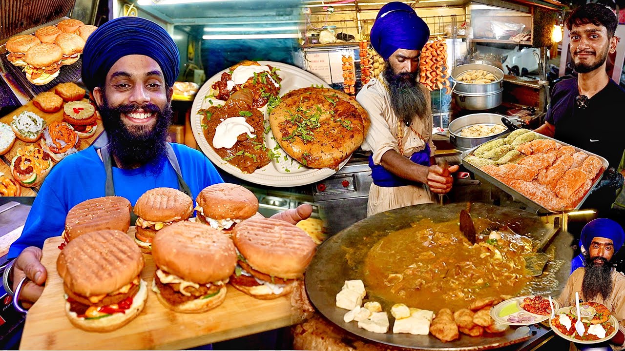 Rs.49/- Only Punjab Ka Viral Street Food | Burger Singh Ka Toofani Burgers & Paneer Tikka