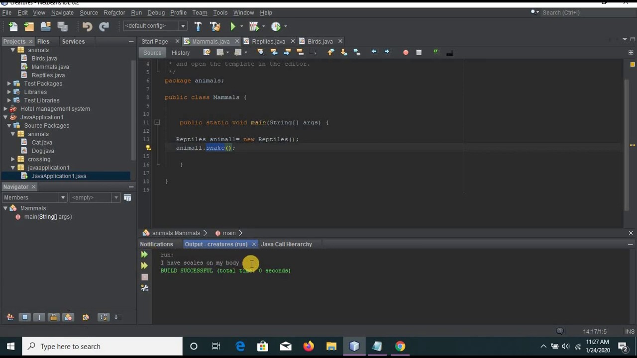 HOW TO CREATE OBJECTS IN JAVA NETBEANS