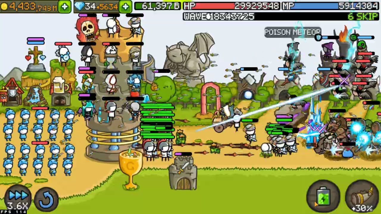Grow Castle 18,300,000 Waves Devil Horn 5 Horn Hybrid Build