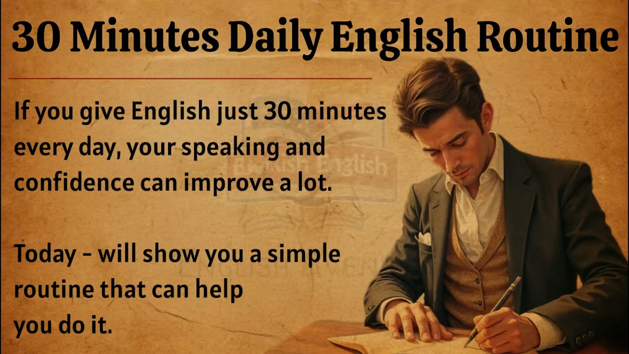 Improve Your English with a 30-Minute Daily Routine || Speak English Fluently Step by Step | Improve