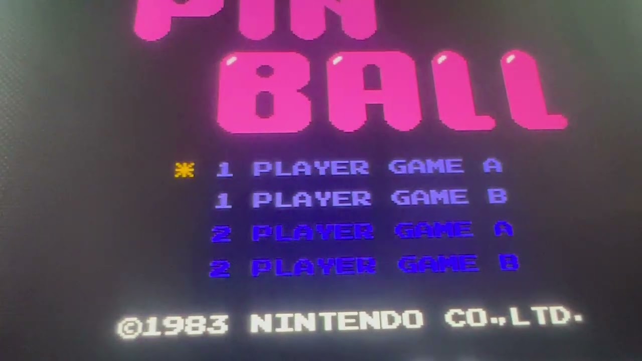 Pinball part 1 on the Nintendo NES ￼