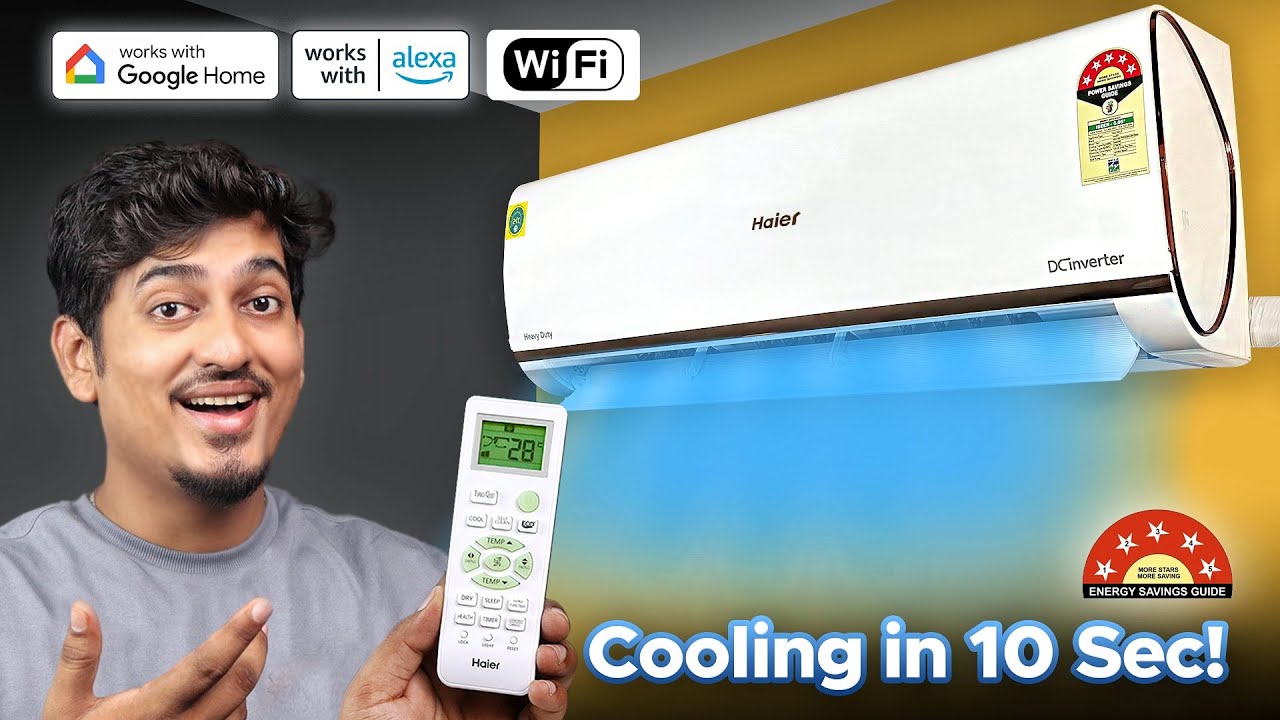 This AC Cooldown in Just 10 Sec 😳⚡Best AC in 2024 Summer | Haier 1.6T 5 Star AC with Smart Features!