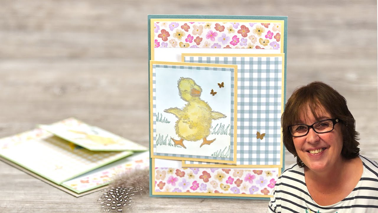 Fun Fold Card Ostergr&uuml;&szlig;e・Mit Maskiertechnik・Stampin&rsquo; Up!