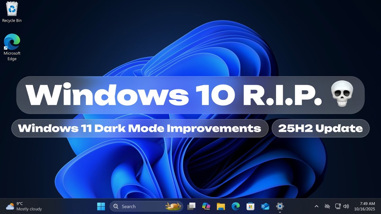 Новости Windows 10 и 11 | Улучшенная тёмная тема в Windows 11 | Windows 10 R.I.P.?? | Windows 11 ...