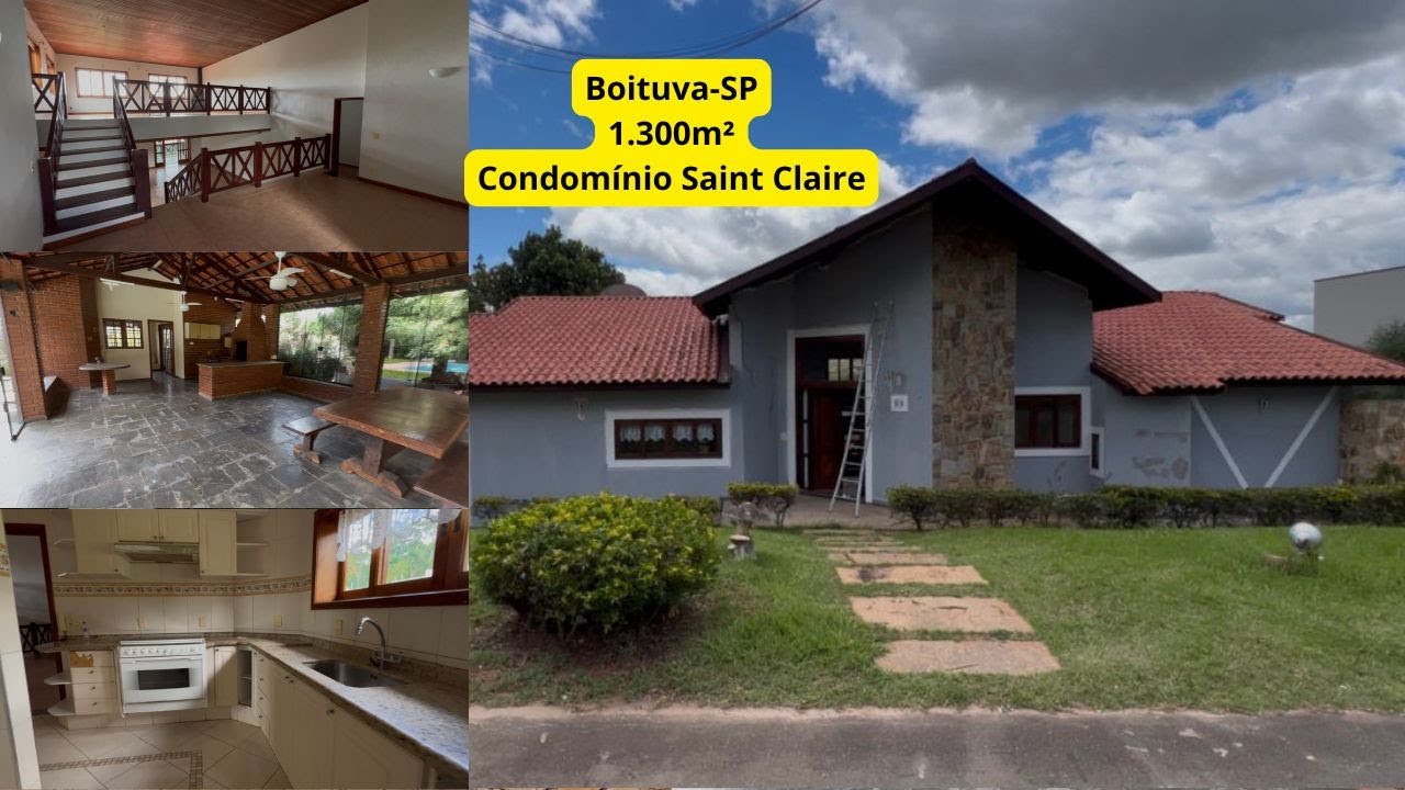 Chácara em condomínio / Casa de Campo - 3 minutos do centro de Boituva-SP / Documentada - 1.300m²