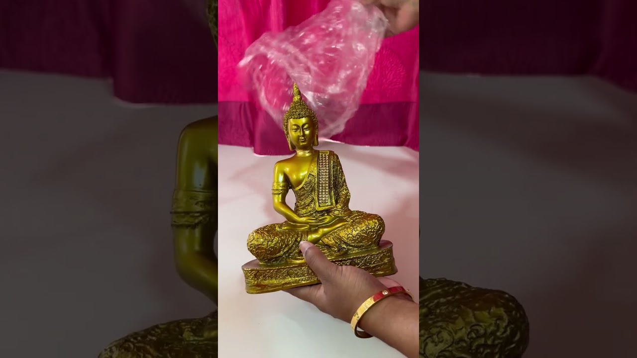 Meditating Sitting Buddha Statue | Messho Haul #buddha #showpiece #meesho #haul #viral #trending