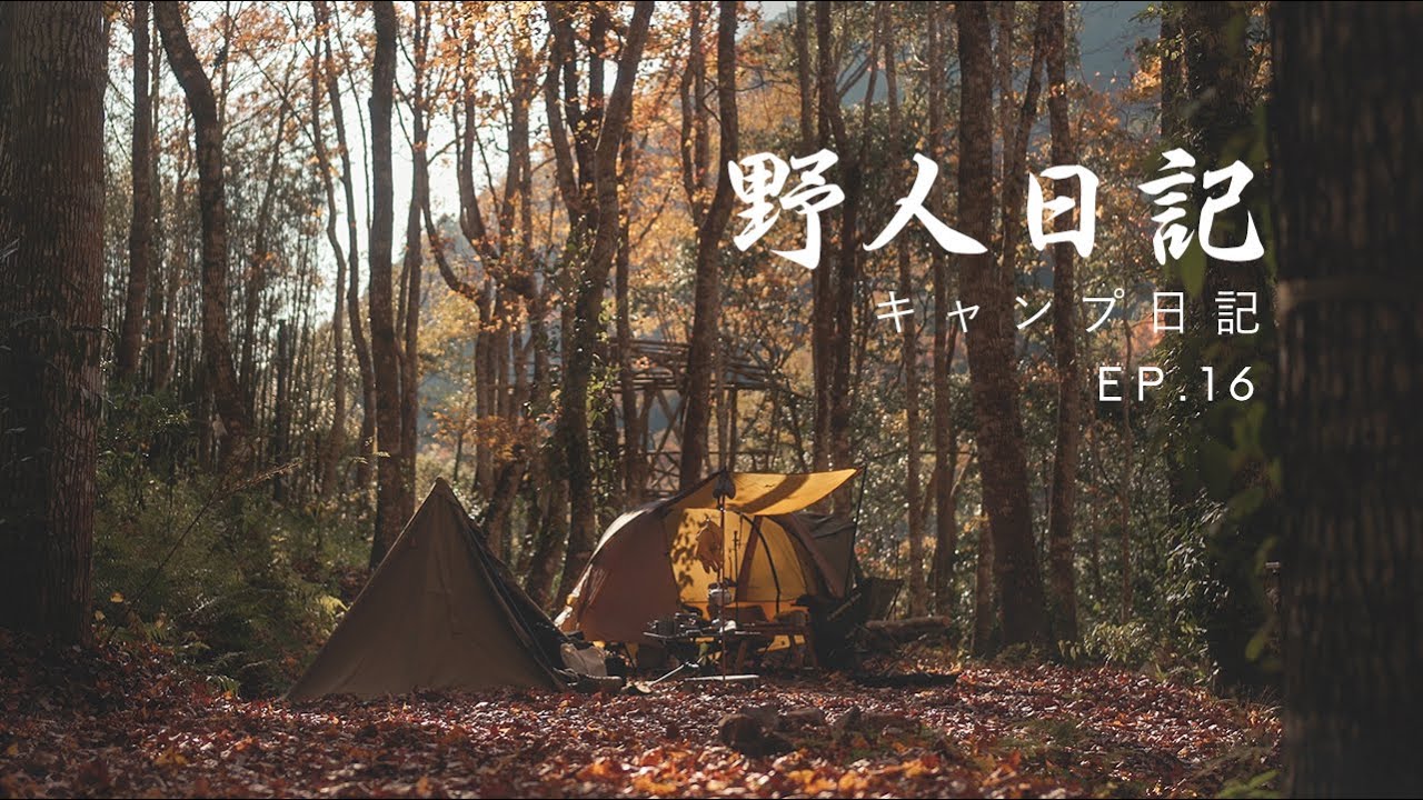 野人日記 #16 紅葉落下之時，橙色楓林裡的篝火與炊煙🍁  | 輕量 野營 露營 | Wild Camping Diary #16 | キャンプ日記 #16